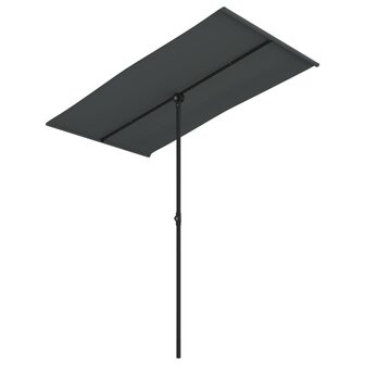 Parasol met aluminium paal 180x110 cm antracietkleurig 2