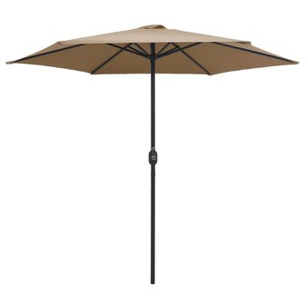Parasol met aluminium paal 270x246 cm taupe 2