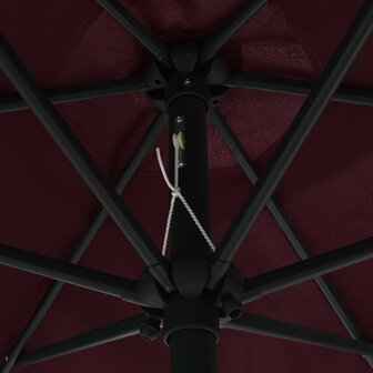 Parasol met aluminium paal 270x246 cm bordeauxrood 5