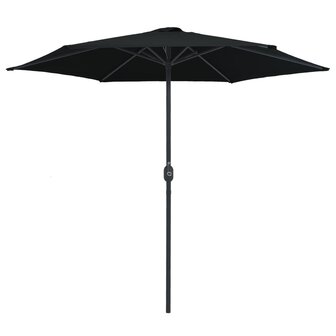 Parasol met aluminium paal 270x246 cm zwart 2