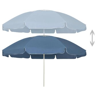 Strandparasol 240 cm blauw 2