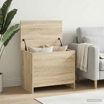 Opbergkist met opslag Sonoma Eiken 60 x 40 x 50 cm Bewerkt hout 4