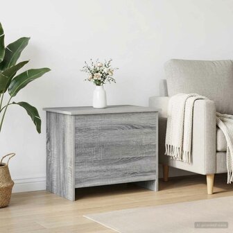 Opbergkist met opslag Grijs Sonoma 60 x 40 x 50 cm Bewerkt hout 1