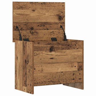 Opbergkist met opslag Oud hout 60 x 40 x 50 cm Bewerkt hout 5