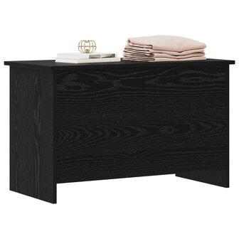 Opbergkist met opslag Zwart eiken 80 x 40 x 50 cm Bewerkt hout 3