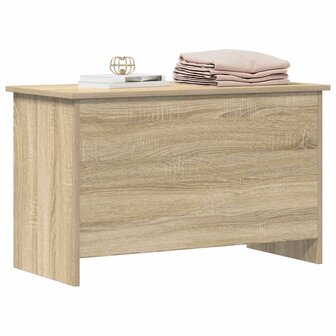 Opbergkist met opslag Sonoma Eiken 80 x 40 x 50 cm Bewerkt hout 2