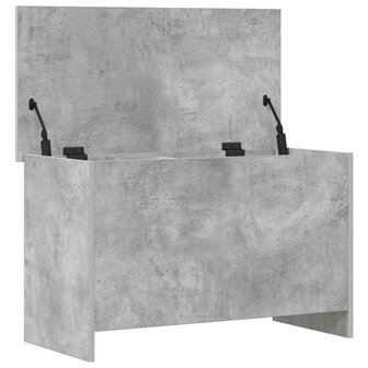 Opbergkist met opslag Betongrijs 80 x 40 x 50 cm Bewerkt hout 5