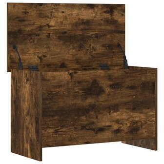 Opbergkist Gerookt eiken 80 x 40 x 50 cm Bewerkt hout 5