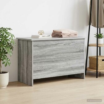 Opbergkist met opslag Grijs Sonoma 80 x 40 x 50 cm Bewerkt hout 1