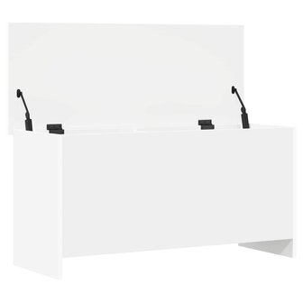 Opbergkist met opslag Wit 100 x 40 x 50 cm Bewerkt hout 5