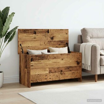 Opbergkist met opslag Oud hout 100 x 40 x 50 cm Bewerkt hout 4