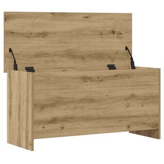 Opbergkist Artisanaal eiken 100 x 40 x 50 cm Bewerkt hout 5