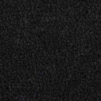 Deurmat halfrond 40x60 cm getufte kokosvezel zwarty 5