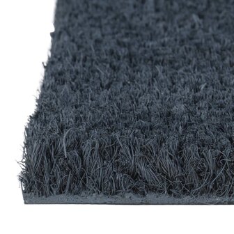 Deurmat halfrond 40x60 cm getufte kokosvezel donkergrijs 4