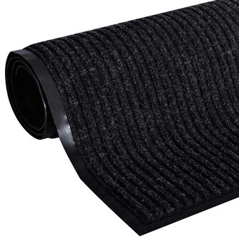 Deurmat 90x60 cm PVC zwart 2