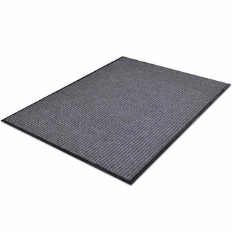 Deurmat 90x60 cm PVC grijs 3