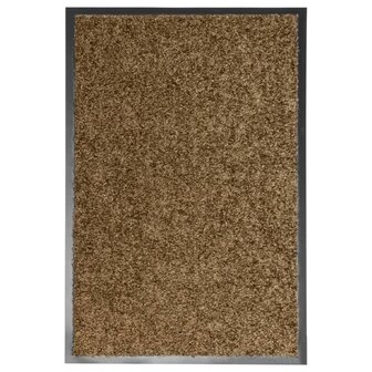 Deurmat wasbaar 40x60 cm bruin 1