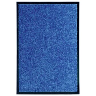 Deurmat wasbaar 40x60 cm blauw 1