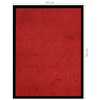 Deurmat 40x60 cm rood 6