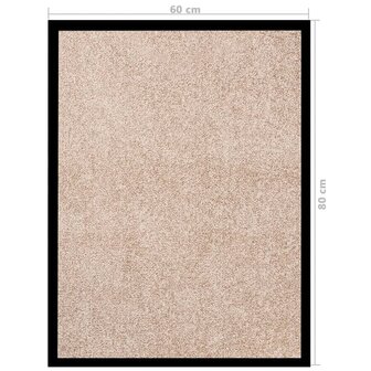 Deurmat 60x80 cm beige 6