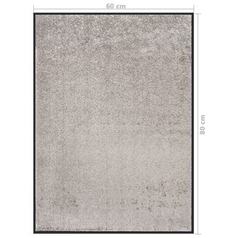 Deurmat 60x80 cm grijs 6