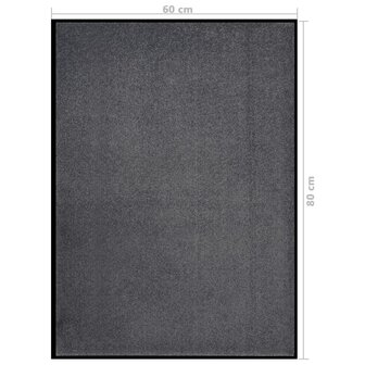 Deurmat 60x80 cm antracietkleurig 6