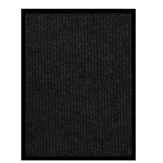Deurmat 60x80 cm gestreept antracietkleurig 1
