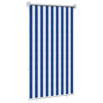 Buitenrolgordijn 90% UV-blok Blauw en Witte Streep 80x140 cm 5