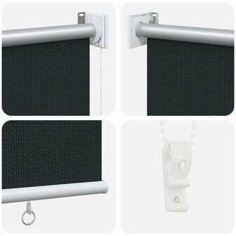 Buitenrolgordijn 90% UV-blok Donkergroen 80x230 cm HDPE 6