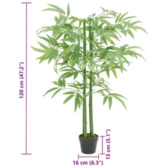 Kunstplant bamboe 384 bladeren 120 cm groen 4