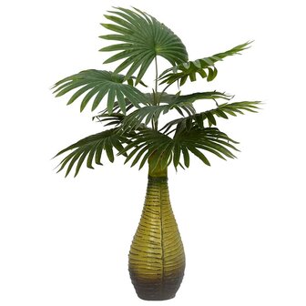 Kunstpalmplant 9 bladeren 65 cm groen 1