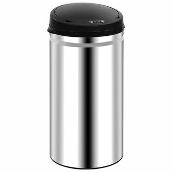 Prullenbak met automatische sensor 50 L roestvrij staal 2