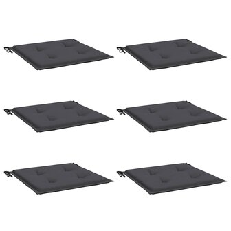 Tuinstoelkussens 6 st 40x40x4 cm oxford stof antracietkleurig 3