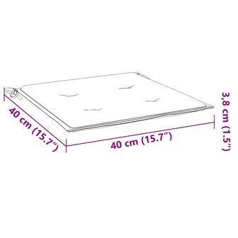 Tuinstoelkussens 6 st 40x40x4 cm oxford stof grijs 9