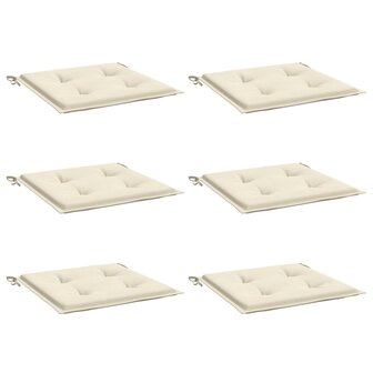 Tuinstoelkussens 6 st 40x40x4 cm oxford stof cr&amp;egrave;mekleurig 3