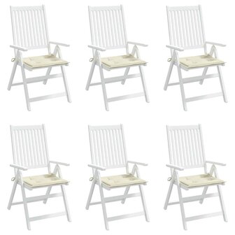 Tuinstoelkussens 6 st 40x40x4 cm oxford stof cr&amp;egrave;mekleurig 4