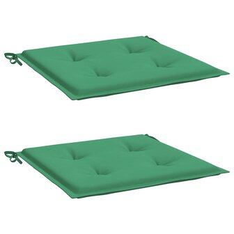 Tuinstoelkussens 2 st 40x40x4 cm oxford stof groen 3