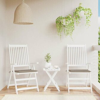 Tuinstoelkussens 2 st 40x40x4 cm oxford stof taupe 1