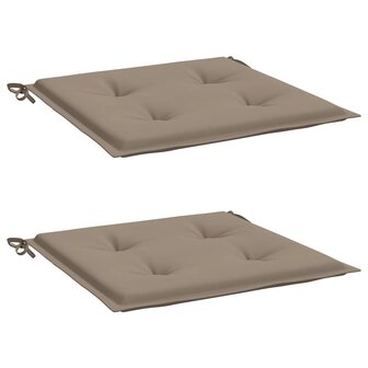 Tuinstoelkussens 2 st 40x40x4 cm oxford stof taupe 3