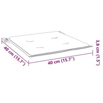 Tuinstoelkussens 2 st 40x40x4 cm oxford stof taupe 9