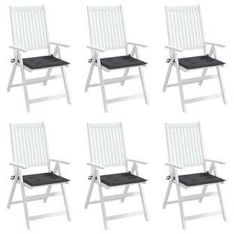 Tuinstoelkussens 6 st 50x50x4 cm oxford stof antracietkleurig 4