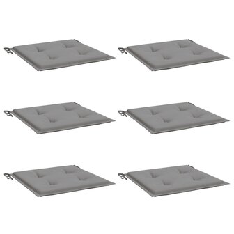 Tuinstoelkussens 6 st 50x50x4 cm oxford stof grijs 3