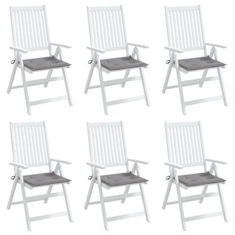 Tuinstoelkussens 6 st 50x50x4 cm oxford stof grijs 4