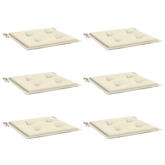 Tuinstoelkussens 6 st 50x50x2 cm oxford stof cr&amp;egrave;mekleurig 3