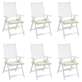 Tuinstoelkussens 6 st 50x50x2 cm oxford stof cr&amp;egrave;mekleurig 4