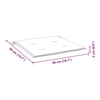 Tuinstoelkussens 6 st 50x50x2 cm oxford stof cr&amp;egrave;mekleurig 9