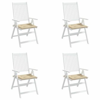 Tuinstoelkussens 4 st 50x50x4 cm oxford stof beige 4