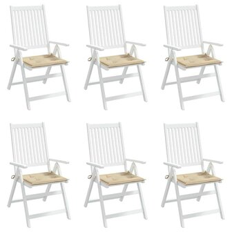 Tuinstoelkussens 6 st 50x50x4 cm oxford stof beige 4