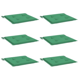 Tuinstoelkussens 6 st 50x50x4 cm oxford stof groen 3