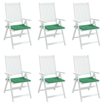 Tuinstoelkussens 6 st 50x50x4 cm oxford stof groen 4